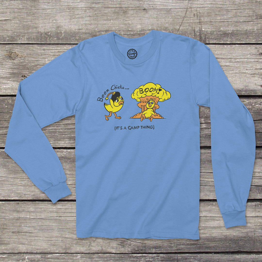 Boom Chicka Boom Funny Camp Long Sleeve T-shirt